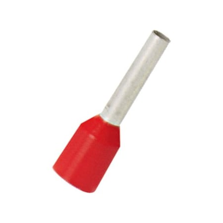 Panduit Ferrule, Insul, Exp, 1mm2, 8mmpin, Red, PK500 FSDX77-8-D